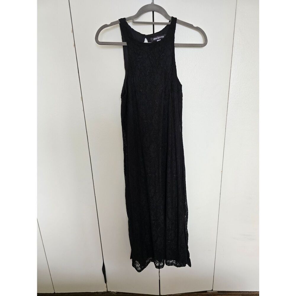 NWT Urban Outfitters Black Lace Sleeveless Midi Dress